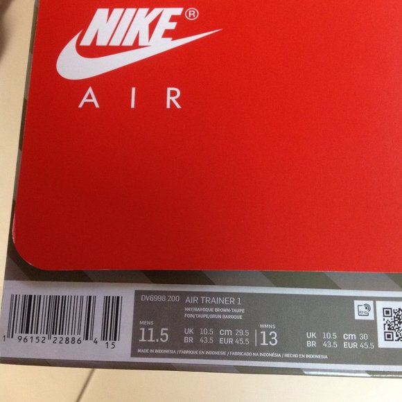 Nike Air Trainer 1 Men's Brown Suede Sneakers 11.5 New in Box - Picture 11 of 12